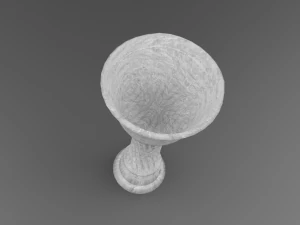 weathered floral pedestal 3D Model