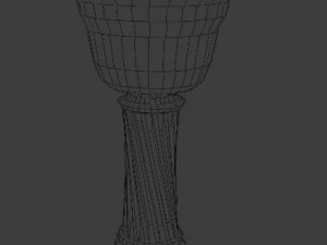 weathered floral pedestal 3D Model