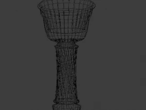 weathered floral pedestal 3D Model