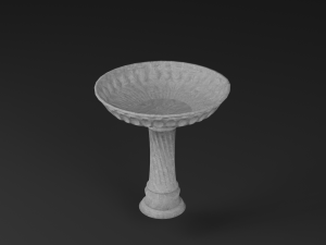 weathered bird bath 3D 모델