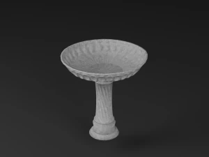 weathered bird bath 3D Model