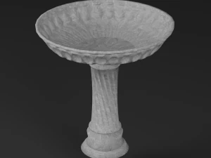 weathered bird bath 3D Model