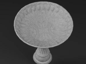 weathered bird bath 3D Model