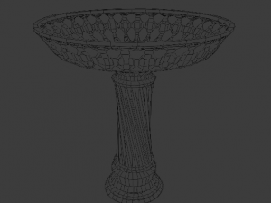 weathered bird bath 3D 모델