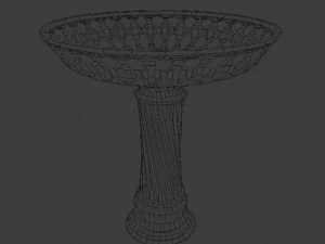weathered bird bath 3D Model