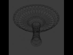 weathered bird bath 3D 모델