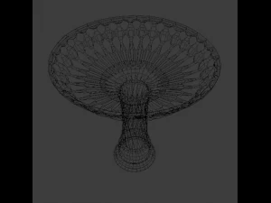 weathered bird bath 3D Model