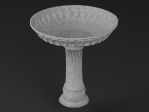 weathered bird bath 3D Model