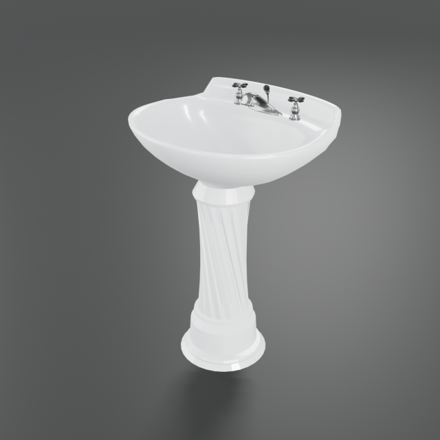 pedestal sink 3D मॉडल .c4d .max .obj .3ds .fbx .stl .blend 