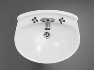 pedestal sink 3D मॉडल