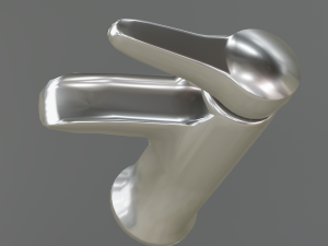 waterfall faucet chrome 3D Модель