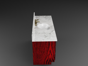 cherry vanity cabinet 3D Model