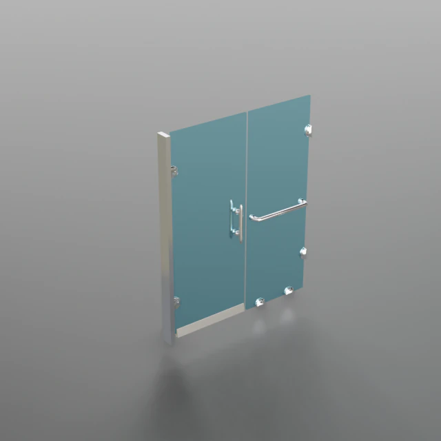 porte de douche sans cadre Modèle 3D .c4d .max .obj .3ds .fbx .stl .blend 