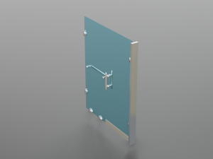 frameless shower door 3D Model
