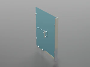 porte de douche sans cadre Modèle 3D