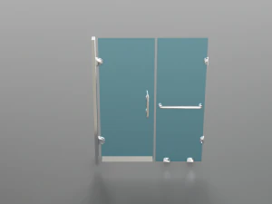 porte de douche sans cadre Modèle 3D