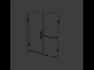 porte de douche sans cadre Modèle 3D