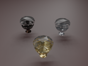 glass cabinet pulls 3D Model