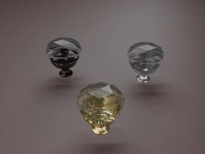 poign&eacute;es d'armoire en verre Modèle 3D