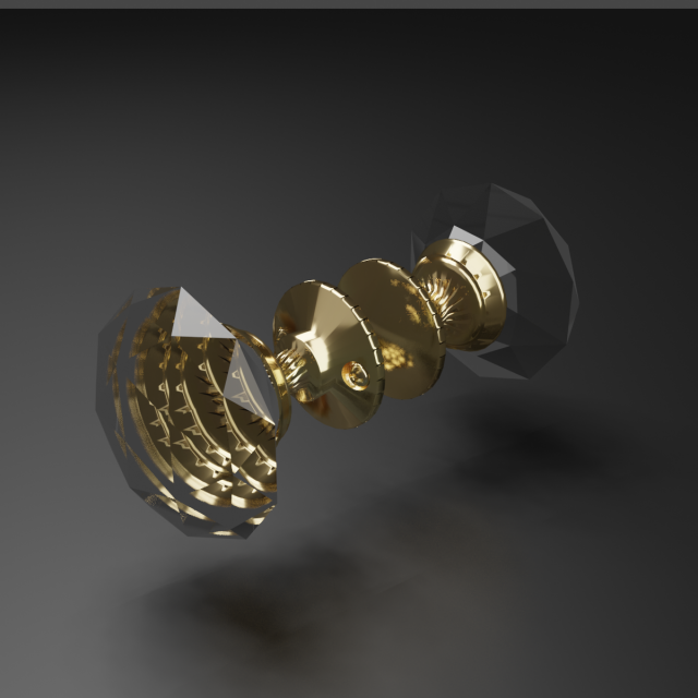 glass door handle 3D Model .c4d .max .obj .3ds .fbx .stl .blend 