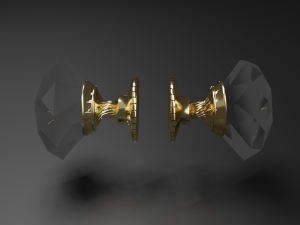 glass door handle 3D Model
