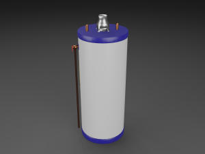 hot water tank gas 3D Model