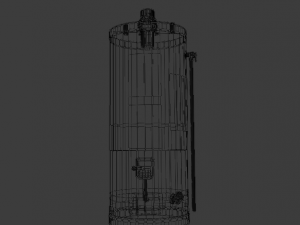 hot water tank gas 3D Model