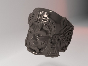 aztec zodiac ring 3D 模型