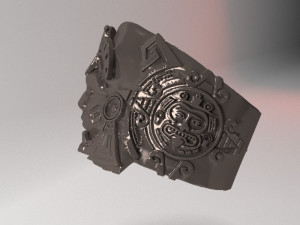 aztec zodiac ring Modèle 3D