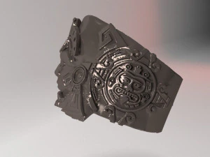 aztec zodiac ring 3D Model