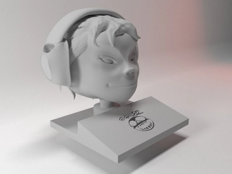 nooble - gorillaz 3D Print Model .c4d .max .obj .3ds .fbx .stl .blend 