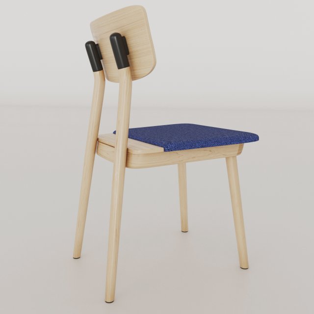 clip chair solid ash wood Modèle 3D .c4d .max .obj .3ds .fbx .stl .blend 
