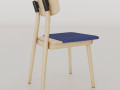 clip chair solid ash wood 3D 模型
