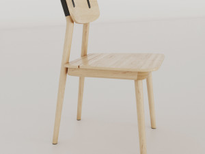 clip chair solid ash wood Modèle 3D
