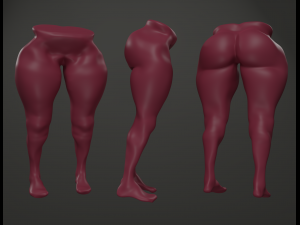 female leg Modello 3D