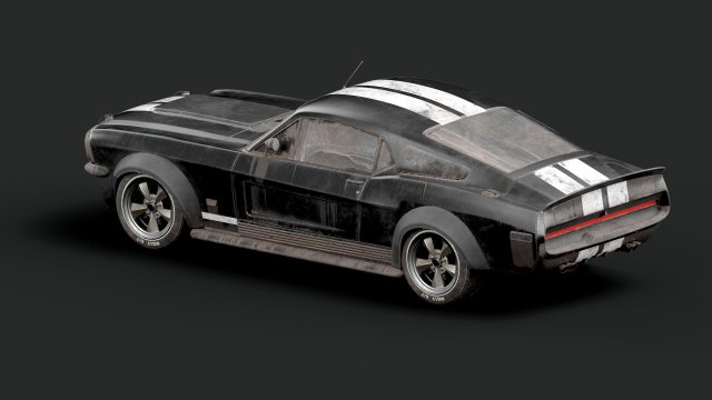 Classic Vehicle 01 - 3 Different Material Clean - Dirty - Burned Game Ready Car 3D मॉडल .c4d .max .obj .3ds .fbx .stl .blend 