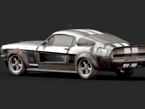Classic Vehicle 01 - 3 Different Material Clean - Dirty - Burned Game Ready Car 3D मॉडल