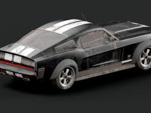 Classic Vehicle 01 - 3 Different Material Clean - Dirty - Burned Game Ready Car 3D मॉडल