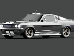 Classic Vehicle 01 - 3 Different Material Clean - Dirty - Burned Game Ready Car 3D मॉडल