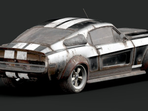 Classic Vehicle 01 - 3 Different Material Clean - Dirty - Burned Game Ready Car 3D मॉडल
