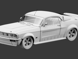Classic Vehicle 01 - 3 Different Material Clean - Dirty - Burned Game Ready Car 3D मॉडल