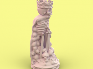 skull chess - king Modello di stampa 3D
