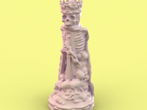 skull chess - king Modèles 3D en vedette