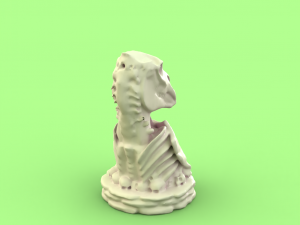 skull chess - knight 3D-printmodel