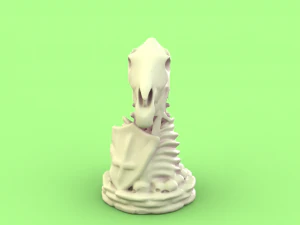 skull chess - knight 3D Print Model
