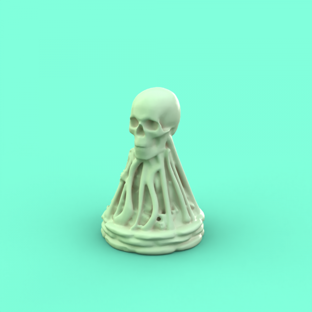 skull chess - pawn Modelo de Impressão 3D .c4d .max .obj .3ds .fbx .stl .blend 