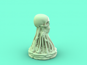 skull chess - pawn Modelo de Impressão 3D
