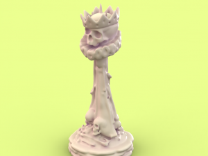Skull chess - queen Modèles 3D en vedette