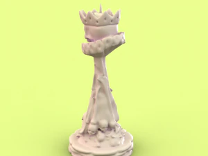 Skull chess - queen 3D Print Model