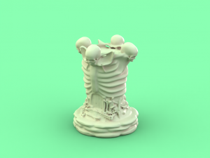 skull chess - rook 3Dプリントモデル